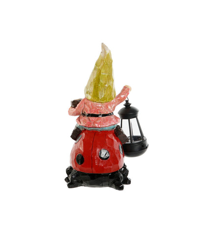 Pair of Home ESPRIT outdoor garden fairy figurines in red, green, and multicolors, measuring 20 x 17.8 x 32 cm, decorated for outside.