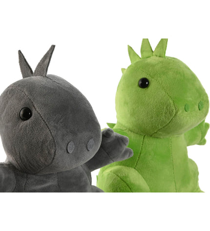 Pair of Home ESPRIT dinosaur-shaped door hooks in beige, measuring 24x19x27 cm, for home decor and organization.