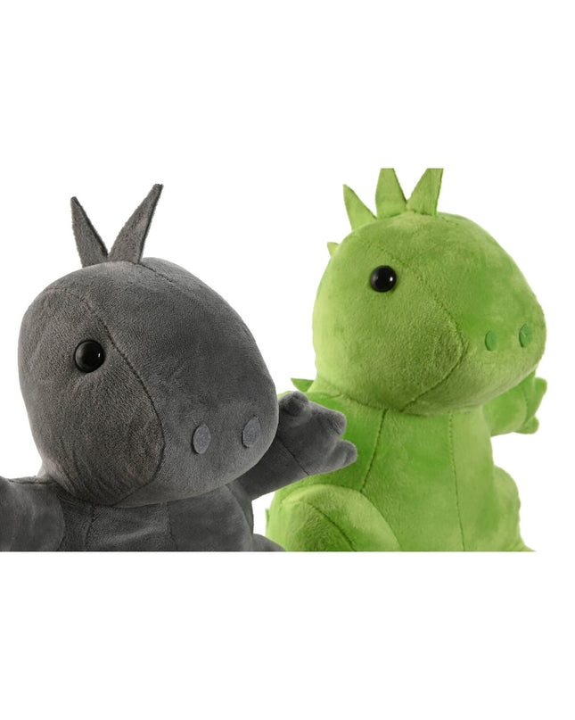 Pair of Home ESPRIT dinosaur-shaped door hooks in beige, measuring 24x19x27 cm, for home decor and organization.