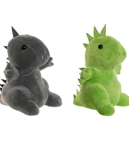 Two Home ESPRIT dinosaur door stoppers in Zand color, measuring 24x19x27 cm, decorative home and kitchen accessories.