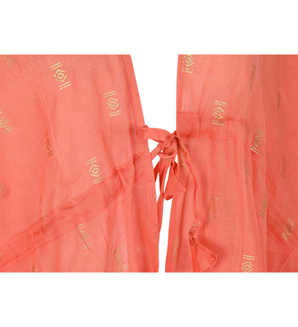 Set of three Home ESPRIT green, beige, and coral sarongs for sport and watersport, featuring lightweight, breathable fabric.