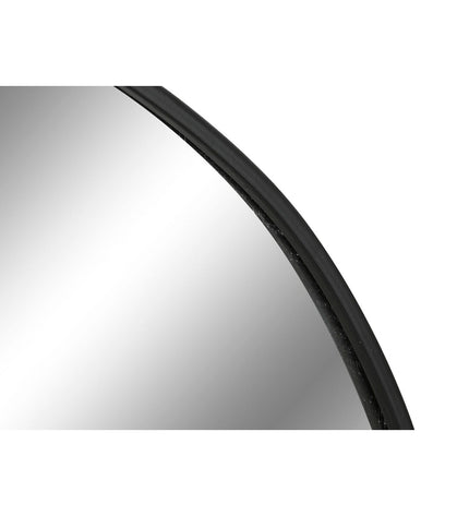 Home ESPRIT black metal wall mirror, modern design with 60x78 cm dimensions, suitable for home decor and kitchen spaces.