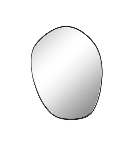 Home ESPRIT black metal wall mirror, modern design, 60x2.5x78 cm, stylish home decor with sleek metal frame.
