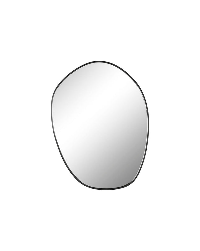 Home ESPRIT black metal wall mirror, modern design, 60x2.5x78 cm, stylish home decor with sleek metal frame.