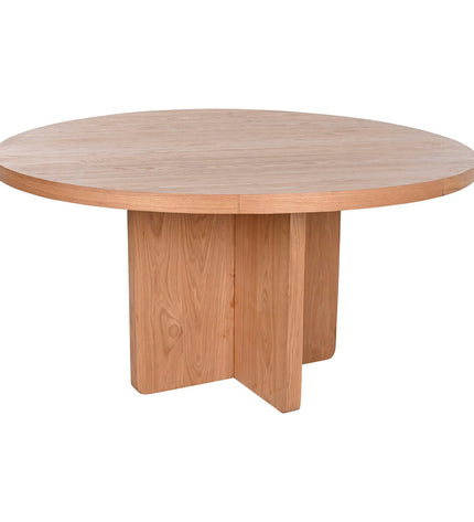 Home ESPRIT Eettafel Natuurlijk Ekträ, 152x152x78 cm, showing a wooden dining table with a natural finish and sturdy legs.