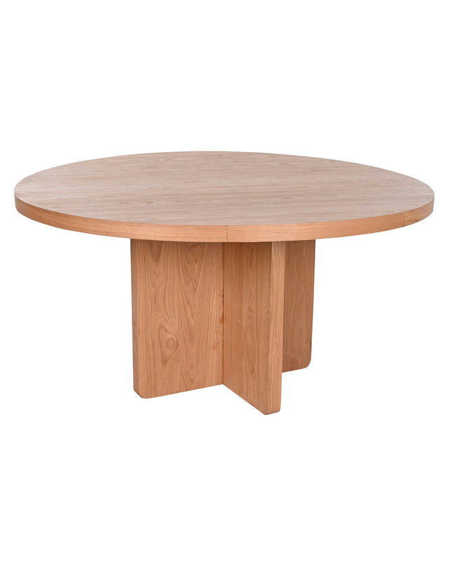 Home ESPRIT Eettafel Natuurlijk Ekträ, 152x152x78 cm, showing a wooden dining table with a natural finish and sturdy legs.