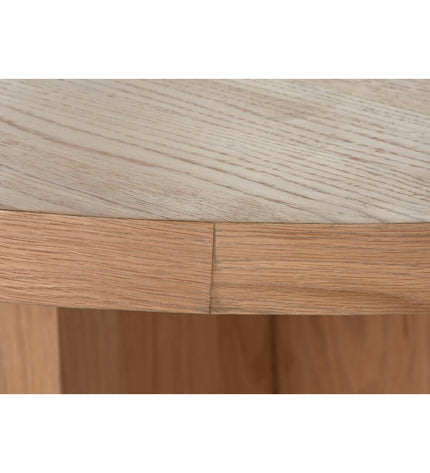 Home ESPRIT Eettafel Natuurlijk Ekträ 152x152x78 cm, wooden dining table with a natural finish, modern design, and sturdy construction.