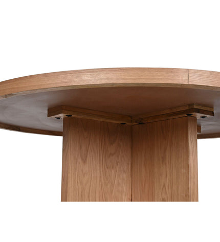 Home ESPRIT Eettafel Natuurlijk Ekträ 152x152x78 cm with a wooden tabletop and sturdy legs in a modern dining room setting.