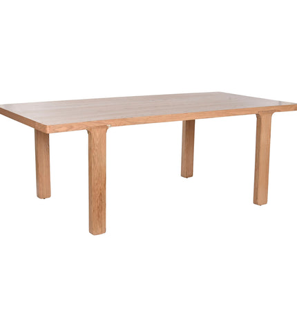 Home ESPRIT Eettafel Natuurlijk Ek 210.5 x 101 x 77 cm in natural wood finish, showcasing sturdy rectangular dining table design.