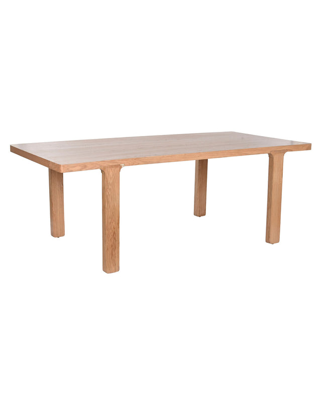 Home ESPRIT Eettafel Natuurlijk Ek 210.5 x 101 x 77 cm in natural wood finish, showcasing sturdy rectangular dining table design.