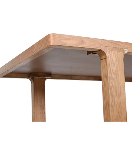 Home ESPRIT Eettafel with natural oak finish, measuring 210.5 x 101 x 77 cm, in a modern dining room setting