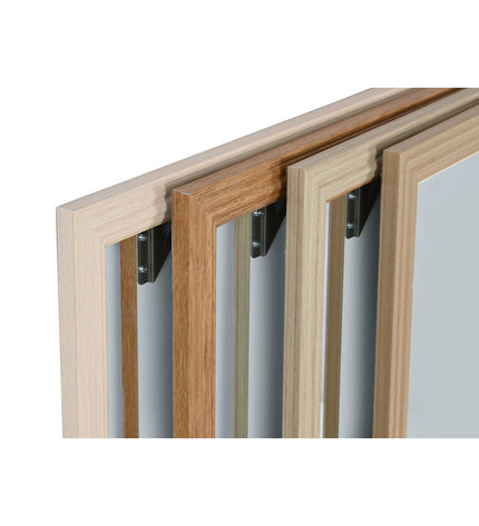 Set of four Home ESPRIT wall mirrors in beige, brown, and gray, with rectangular shape and dimensions 66x2x92 cm, for home decor.