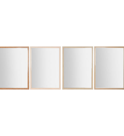 Set of four Home ESPRIT wall mirrors with beige, brown, and gray frames, measuring 66x2x92 cm, for home decor.