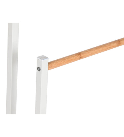 Home ESPRIT standing towel rack in white bamboo and metal, 45x22x85 cm, ideal for bathroom and home organization.