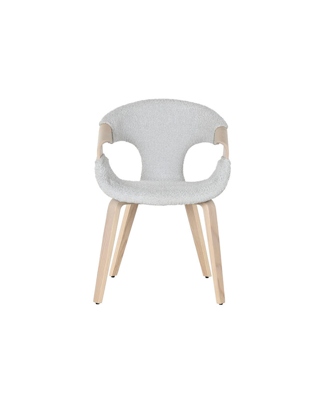 Home ESPRIT keukenstoel in grijs polyester met houten frame, 55.5 x 67.5 x 80.5 cm, voor huis en koken meubel.