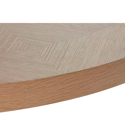 Home ESPRIT eettafel in natuurlijk hout and rubber, 137x137x75 cm, sturdy dining table with natural wood finish.