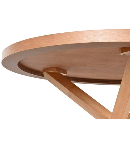 Home ESPRIT eettafel in natuurlijk hout and rubber, 137x137x75 cm, sturdy dining table with natural finish.