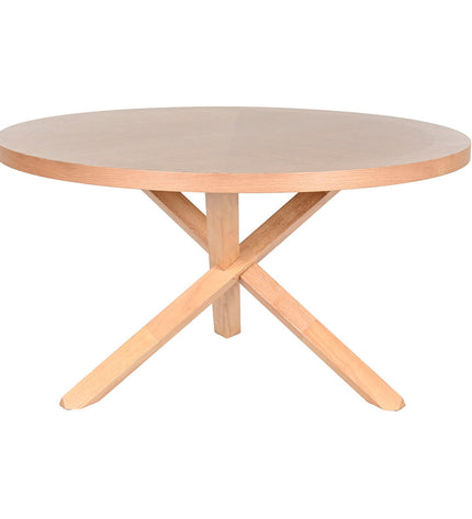 Home ESPRIT eettafel with natural rubber wood, 137x137x75 cm, sturdy dining table for home and kitchen use.