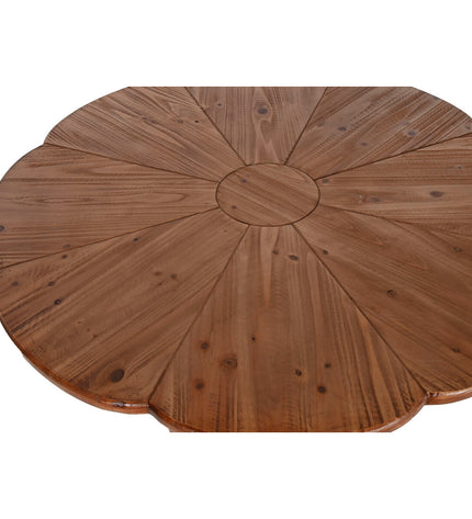 Home ESPRIT eettafel in natuurlijk hout, 100x100x77 cm, showing the square wooden dining table with smooth finish.