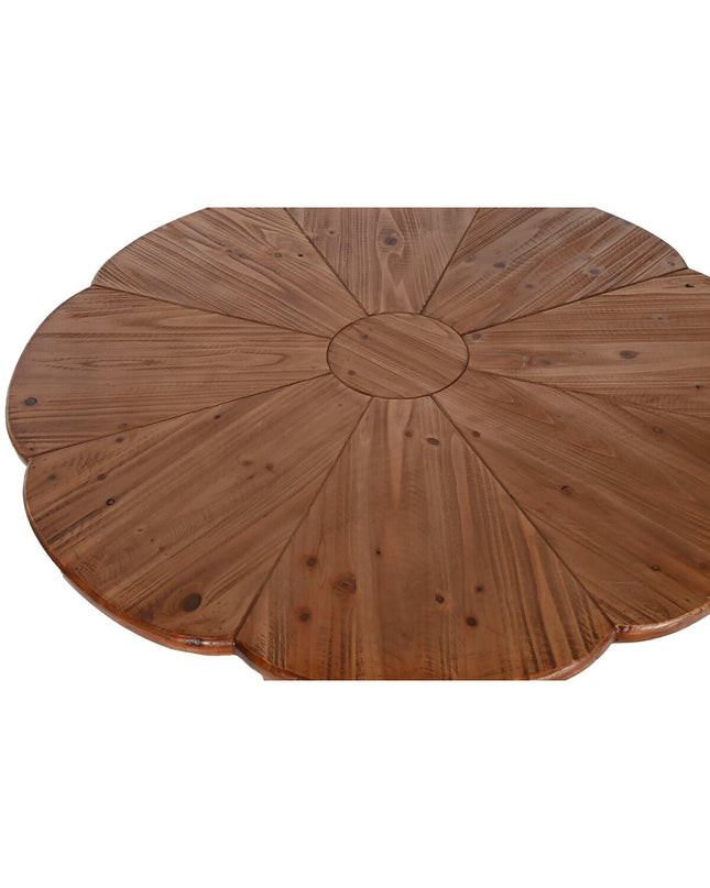 Home ESPRIT eettafel in natuurlijk hout, 100x100x77 cm, showing the square wooden dining table with smooth finish.
