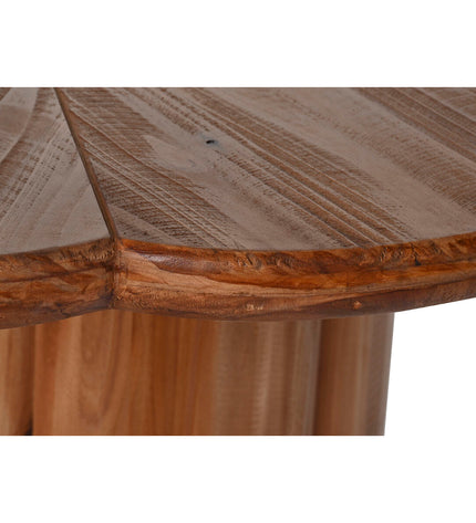 Home ESPRIT eettafel in natuurlijk hout, 100x100x77 cm, with a rectangular tabletop and sturdy wooden legs.
