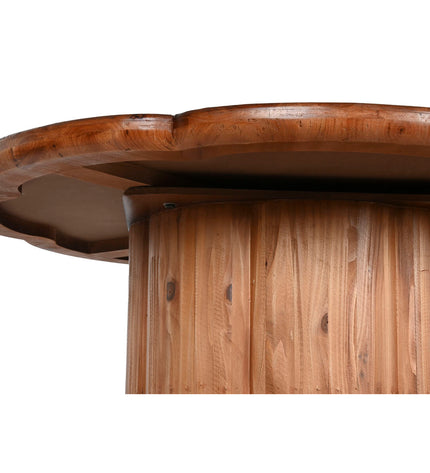 Home ESPRIT eettafel in natuurlijke hout, 100x100x77 cm, modern dining table with a wooden finish and sturdy legs.