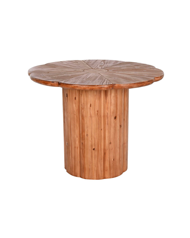 Home ESPRIT eettafel in natuurlijk hout, 100x100x77 cm, modern dining table with a sleek wooden surface.