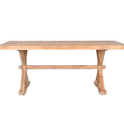 Home ESPRIT eettafel in natuurlijk hout, 200x100x80 cm, modern dining table with sturdy wooden design.