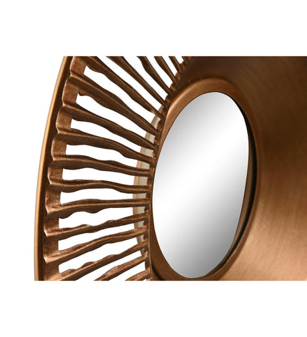 Home ESPRIT Koper Wandspiegel, 50x6.5x50 cm, round copper-framed mirror for home decor and interior styling.