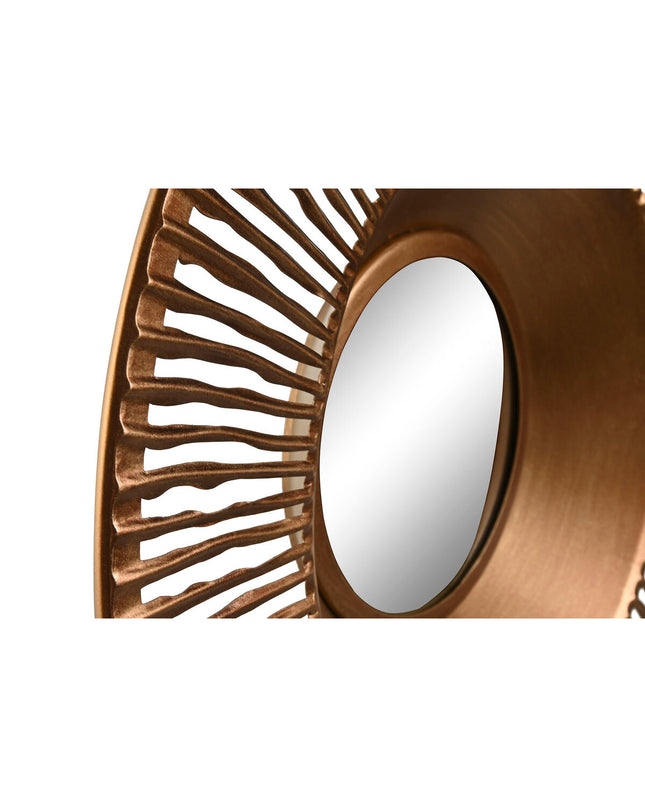 Home ESPRIT Koper Wandspiegel, 50x6.5x50 cm, round copper-framed mirror for home decor and interior styling.