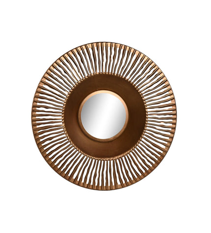 Home ESPRIT Koper wall mirror, 50x6.5x50 cm, with a copper frame, ideal for home decor and kitchen space.