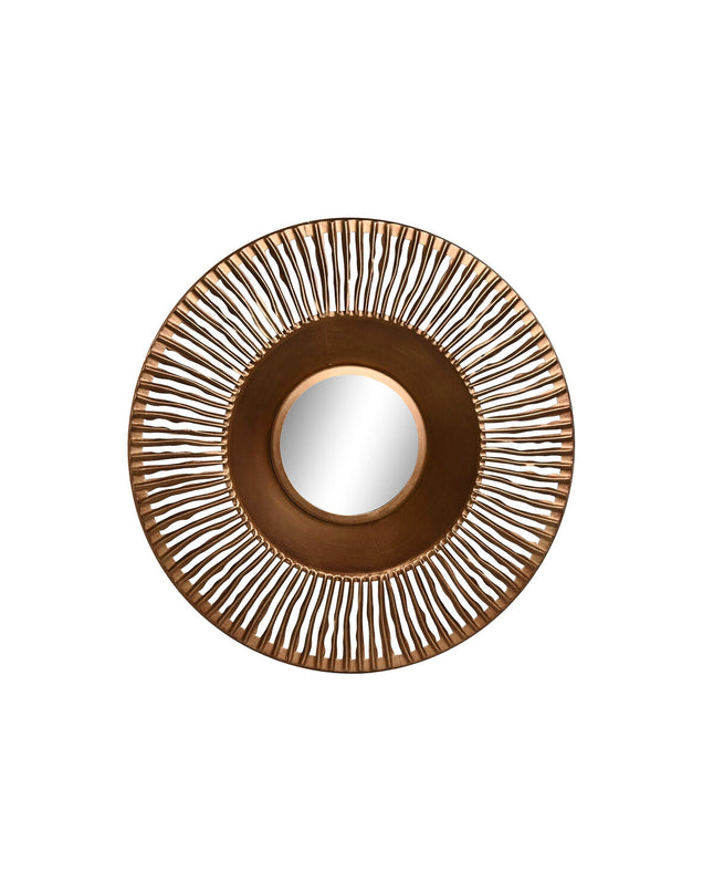 Home ESPRIT Koper wall mirror, 50x6.5x50 cm, with a copper frame, ideal for home decor and kitchen space.