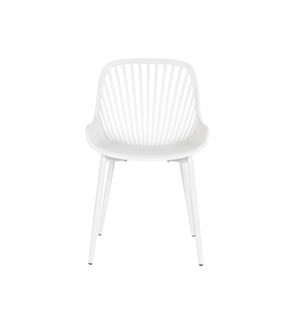 White Home ESPRIT chair with wooden legs, measuring 50.5 x 55 x 82 cm, designed for home and kitchen furniture.