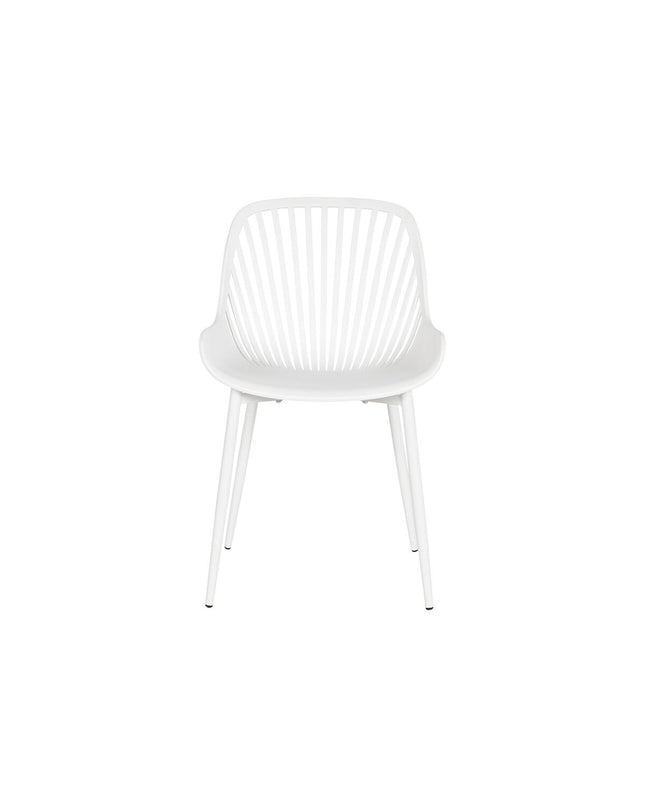 White Home ESPRIT chair with wooden legs, measuring 50.5 x 55 x 82 cm, designed for home and kitchen furniture.