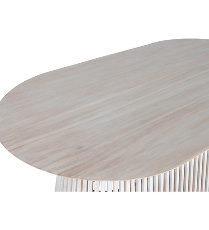 Home ESPRIT Eettafel in wit Mindi hout with dimensions 180x100x75 cm, featuring a sturdy rectangular dining table.