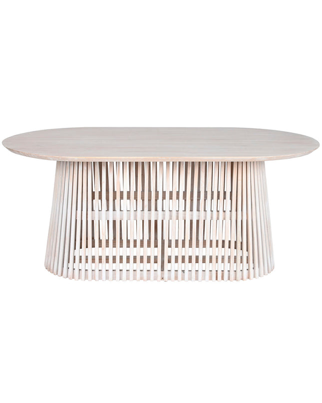 Home ESPRIT Eettafel in wit Mindi hout, rectangular dining table with 180x100x75 cm dimensions, modern kitchen furniture.