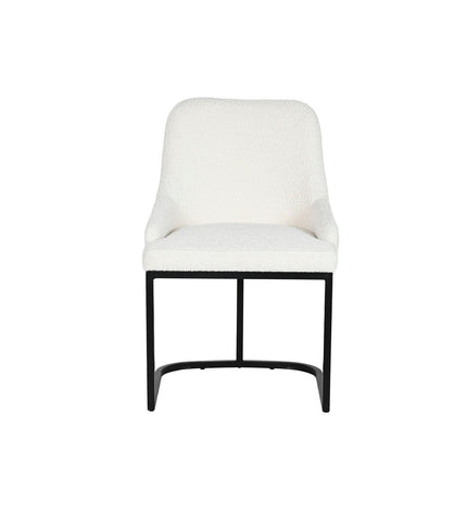 Home ESPRIT kitchen chair in white and black, showing a modern design with a cushioned seat and sleek legs, dimensions 54x61x82.5 cm.
