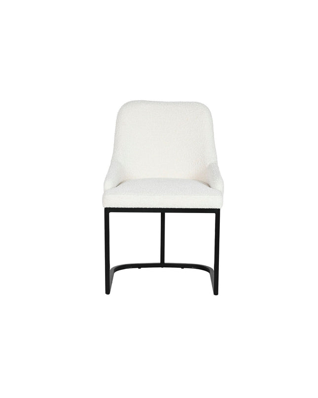 Home ESPRIT kitchen chair in white and black, showing a modern design with a cushioned seat and sleek legs, dimensions 54x61x82.5 cm.