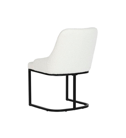 Home ESPRIT kitchen chair in white and black, showing a modern seat with metal legs, 54x61x82.5 cm.