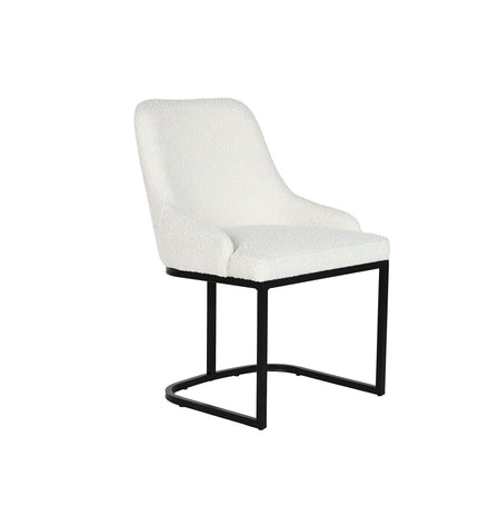 Home ESPRIT keukenstoel in wit en zwart, 54x61x82.5 cm, modern design, cushioned seat and sturdy legs.