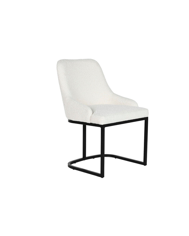 Home ESPRIT keukenstoel in wit en zwart, 54x61x82.5 cm, modern design, cushioned seat and sturdy legs.