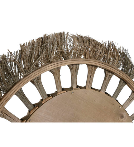Home ESPRIT tropical wall mirror, natural wood frame, 60x2.5x60 cm, modern home decor for living spaces