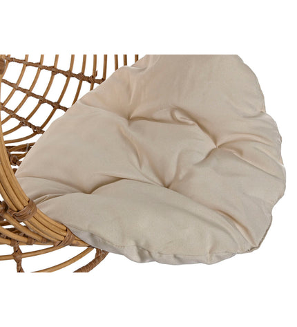 Home ESPRIT hondenbed in wit met natuurlijke synthetische rotan, 60x58x58 cm, geschikt voor kleine huisdieren.
