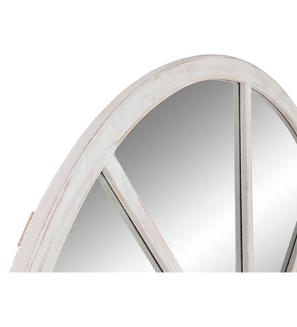 Home ESPRIT Wandspiegel Neoklassiek vensterstijl, wit spar spiegel, 150x3,5x186 cm, elegant home decor for walls.