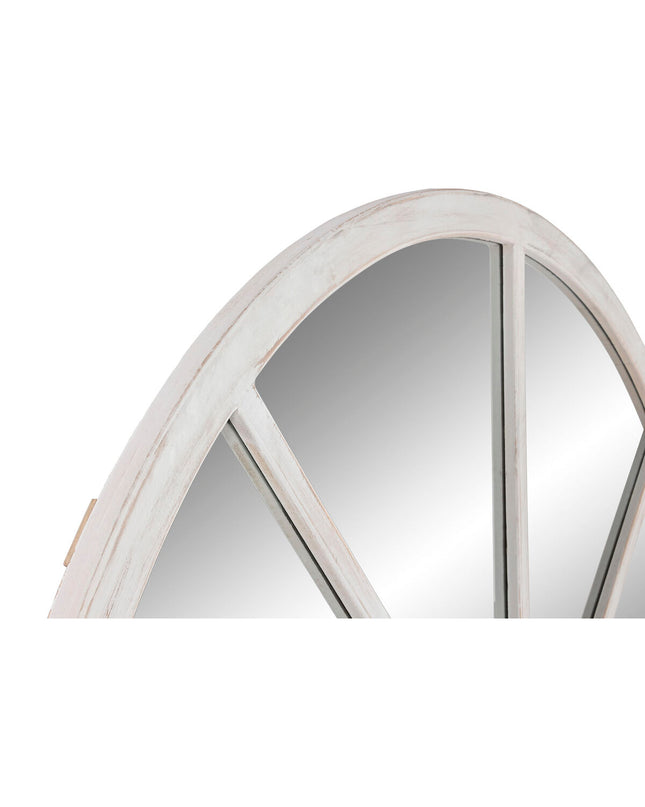 Home ESPRIT Wandspiegel Neoklassiek vensterstijl, wit spar spiegel, 150x3,5x186 cm, elegant home decor for walls.