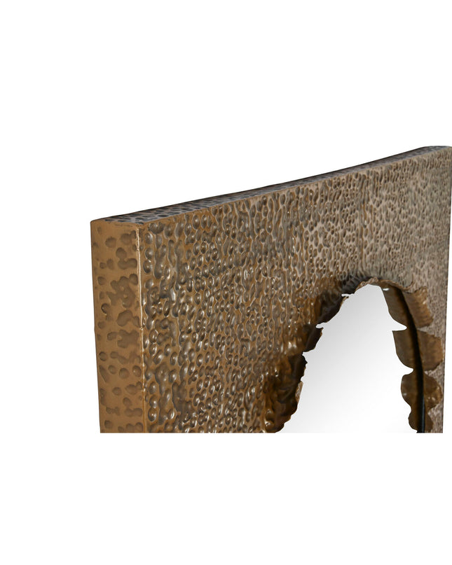 Home ESPRIT gold metal wall mirror, 80x6x180 cm, with a sleek rectangular frame for modern home decor.