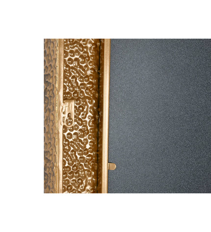 Home ESPRIT gold metal wall mirror, 80x6x180 cm, with sleek rectangular design for home decor and stylish wall decoration.