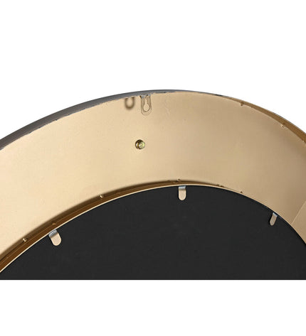 Home ESPRIT gold wall mirror with a 108 cm square frame, decorative house decor for living spaces.
