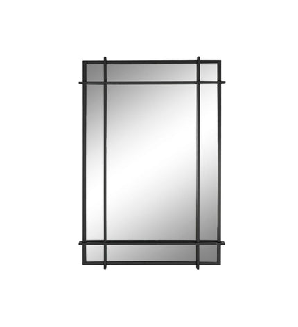 Home ESPRIT black modern wall mirror, 65x6x95 cm, with sleek rectangular frame, ideal for contemporary home decor.