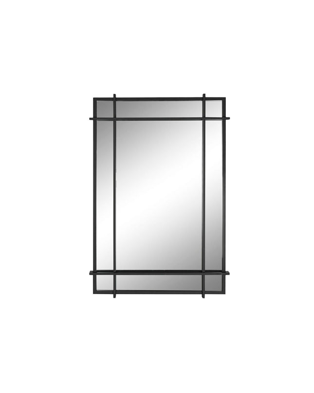 Home ESPRIT black modern wall mirror, 65x6x95 cm, with sleek rectangular frame, ideal for contemporary home decor.